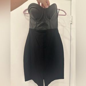 Strapless and very sexy black dress